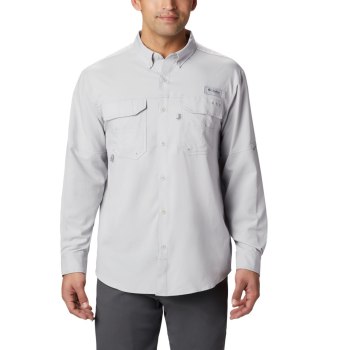 Columbia PFG Blood and Guts III Long Sleeve Woven, Camisa Grises Para Hombre | 631590-PKD